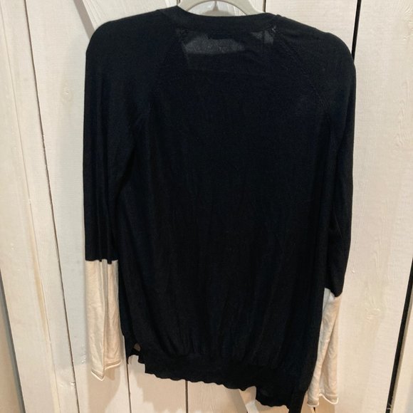 T Alexander Wang black white color block cardigan small - Picture 7 of 8